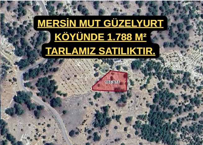 MERSİN MUT GÜZELYURT KÖYÜNDE 1.788 M² TARLAMIZ SATILIKTIR. - MERSİN MUT fotoğraf 2